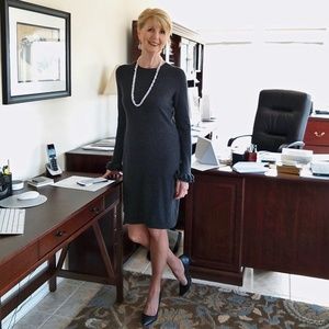 Ruffle Sleeve Sweater Dress